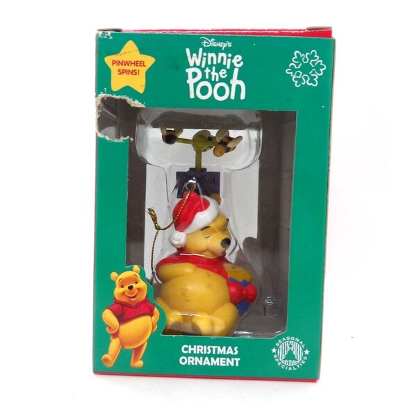 Winnie the Pooh Christmas Ornament Pinwheel Spins New in Box - Picture 1 of 4